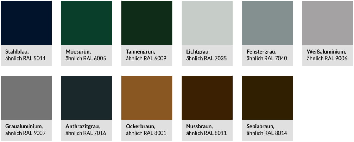Novoferm Super-Color Vorzugsfarben