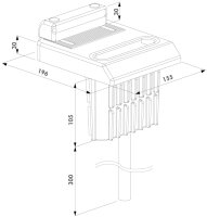 Bodenanschlag für Stangenriegel (Locinox)