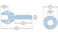 Marantec Steckwelle 25,4 mm mit Adapter für Federwelle 35 mm mit Passfederprofil