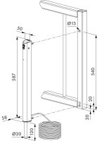 Locinox Elektrischer Bolzen-Stangenriegel, silber