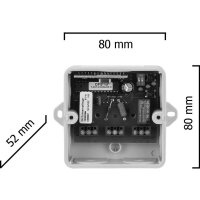 BelFox Funkempfänger 2 Kanal, 433 MHz, 24 V, Feuchtraumgehäuse