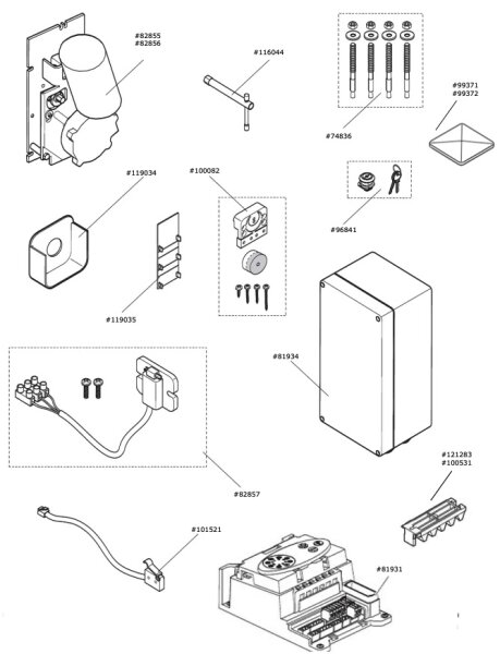 Marantec Microschalter Entriegelung ( inkl. Kabel )
