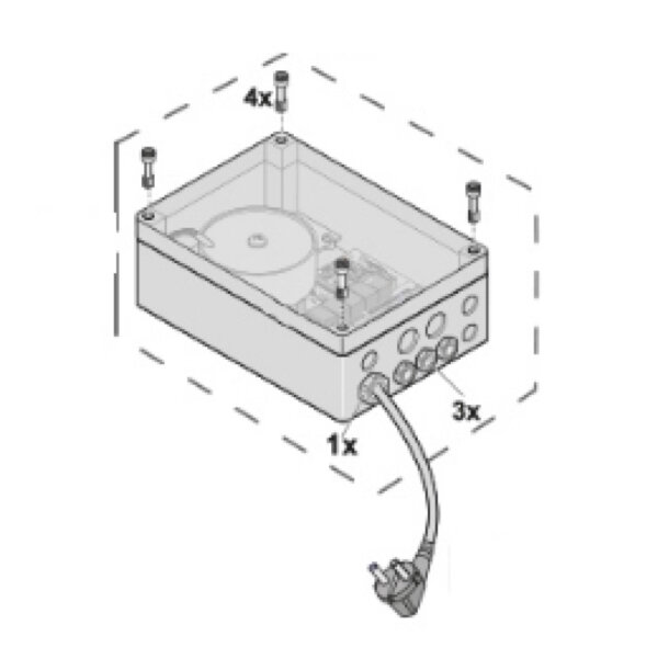 Steuerung Motor twist 200 im Gehäuse, anthrazit